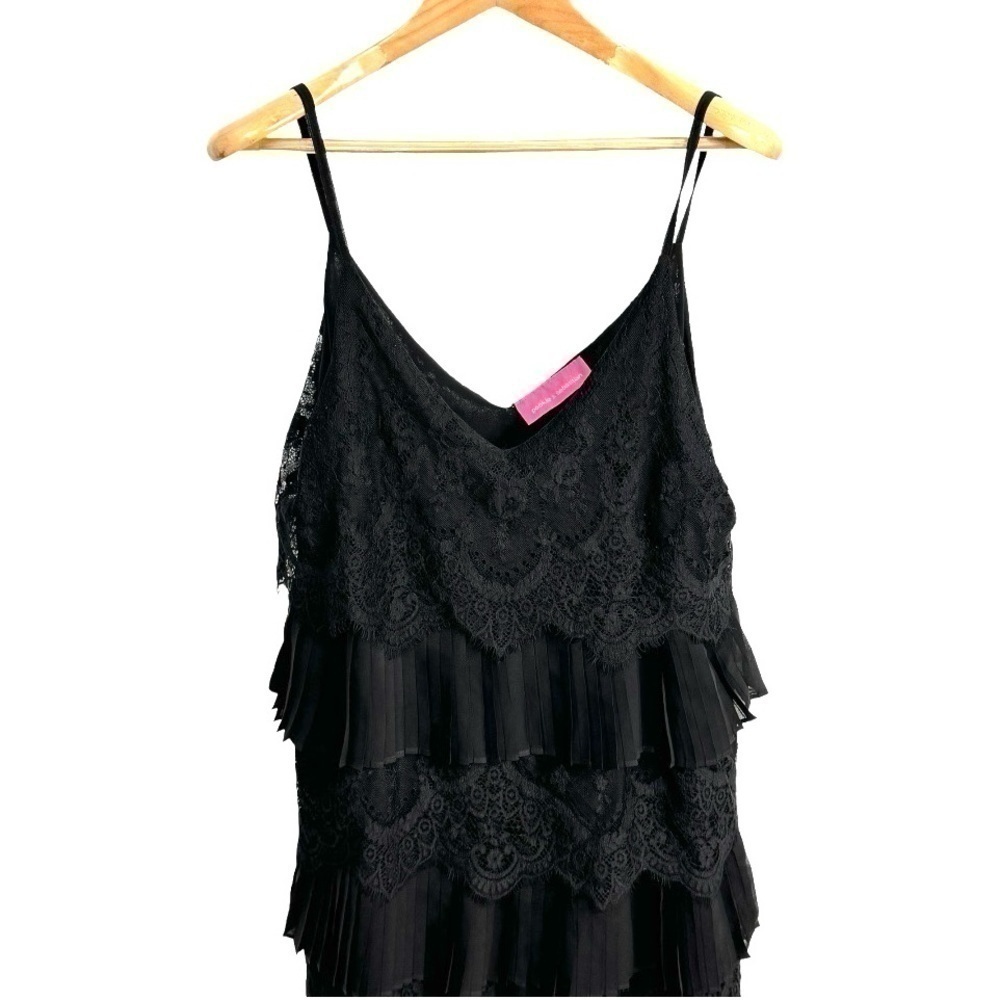 Pookie And Sebastian Ruffle Tiered Lace Dress Size Small Like New Cocktail Dress - Picture 2 of 6